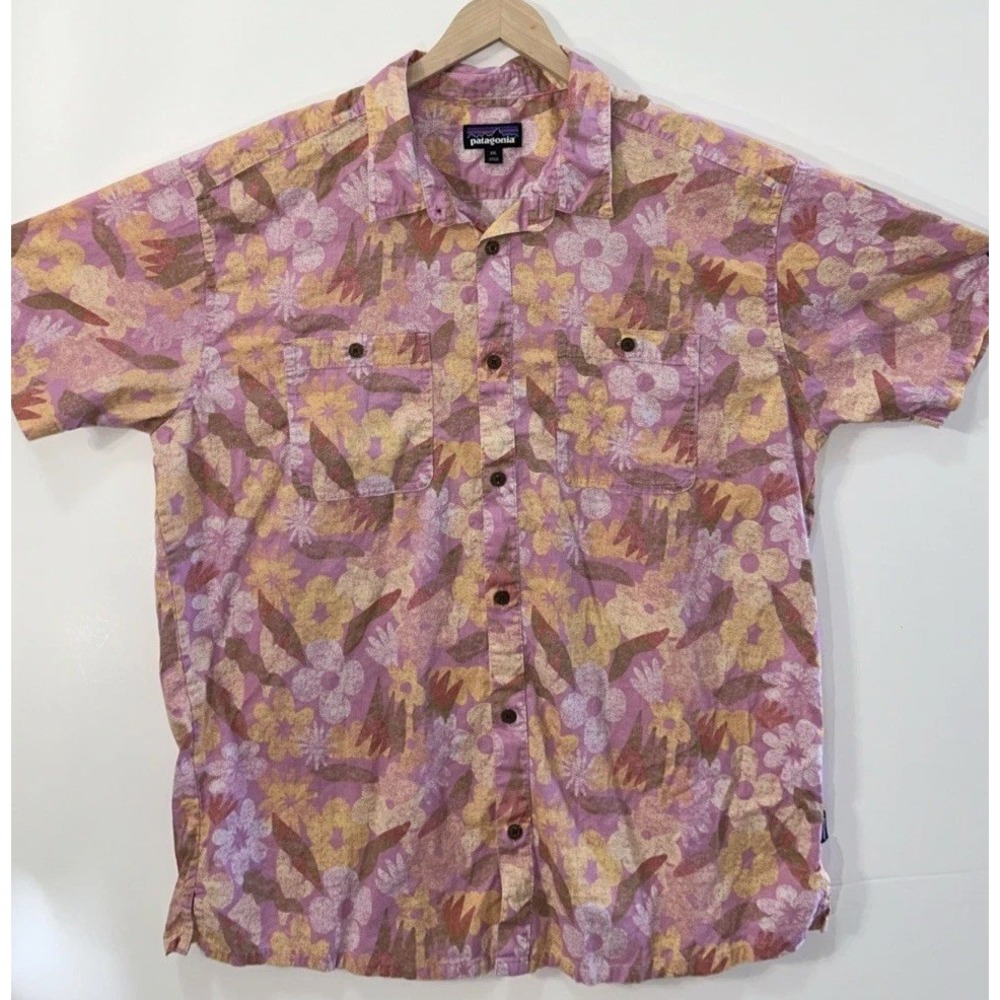 Mens Patagonia Back Step Shirt Hemp & Organic Sz XXL  53139 Hawaiian Print